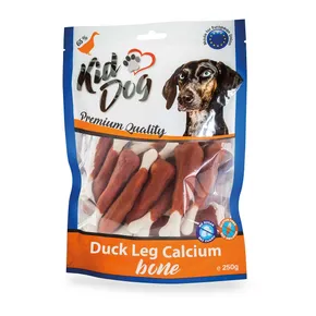 KIDDOG Entenkeule mit Kalziumknochen 250 g